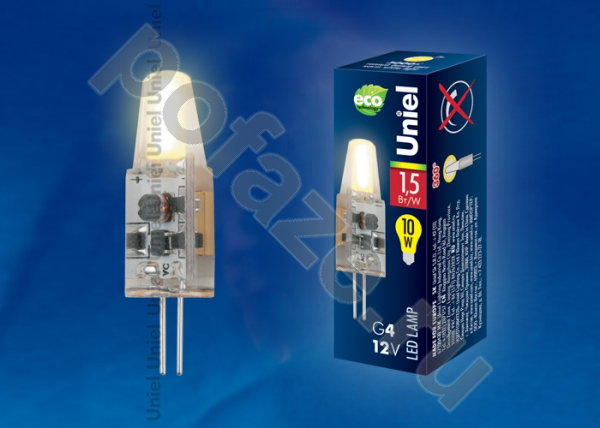 Лампа светодиодная LED капсульная Uniel d10мм G4 1.5Вт 360гр. 220-240В