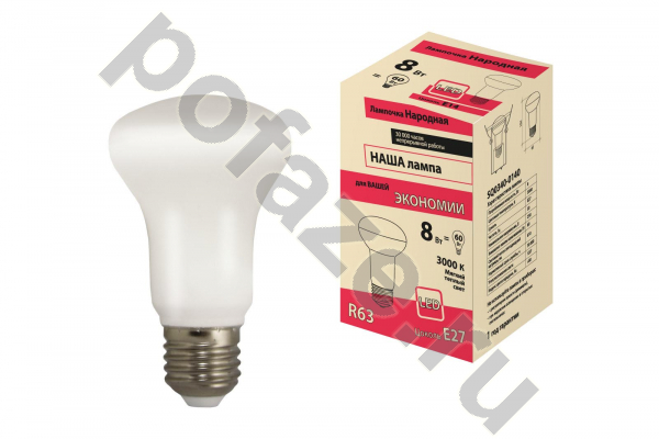 Лампа светодиодная LED с отражателем TDM ELECTRIC d63мм E27 8Вт 120гр. 30-220В 3000К