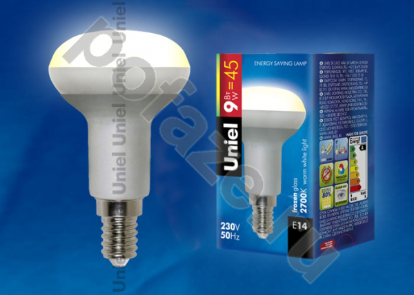 Лампа энергосберегающая с отражателем Uniel d50мм E14 9Вт 220-230В