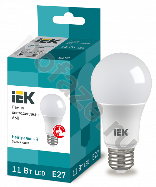 Лампа светодиодная LED грушевидная IEK d60мм E27 11Вт 200гр. 220-230В 4000К