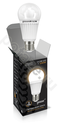 Лампа светодиодная LED грушевидная Gauss d60мм E27 13.5Вт 280гр. 220-230В
