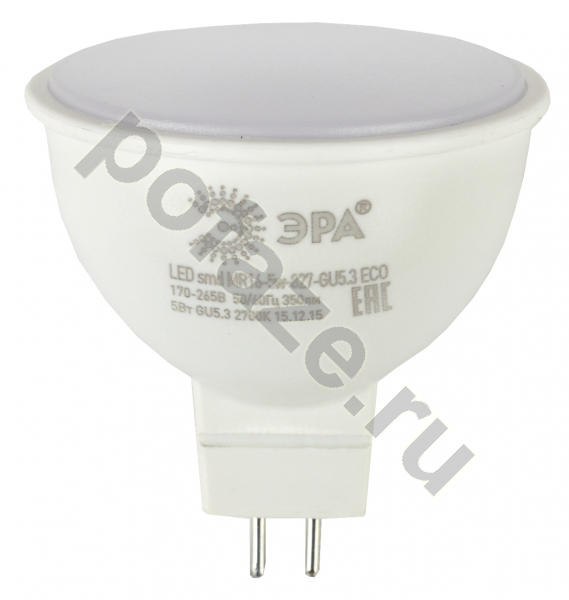 Лампа светодиодная LED с отражателем ЭРА d50мм GU5.3 5Вт 100гр. 220-240В 4000К