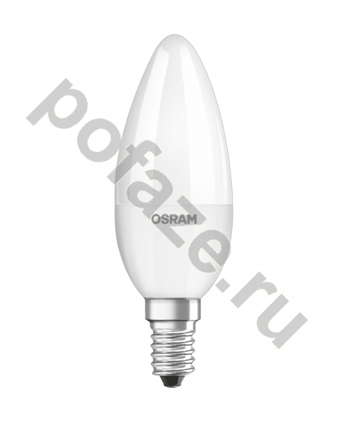 Лампа светодиодная LED свеча Osram d35мм E14 5.5Вт 270гр. 220-240В 2700К