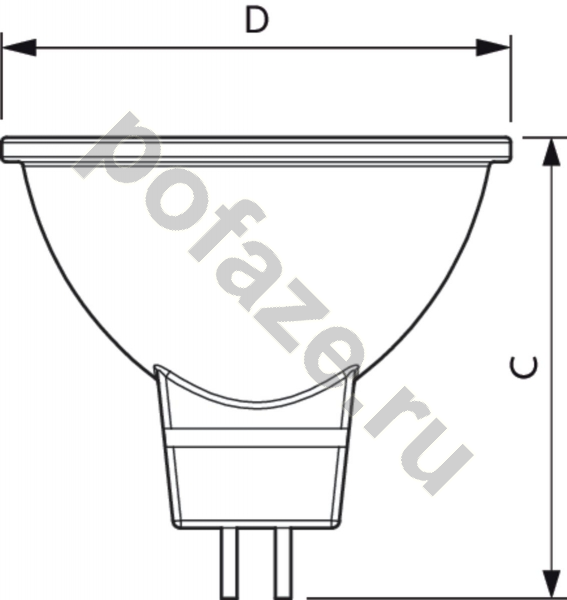 Philips d50мм GU5.3 5Вт 24гр. 12В 6500К