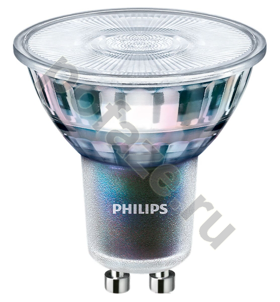 Лампа светодиодная LED с отражателем Philips d50мм GU10 3.9Вт 220-240В 2700К