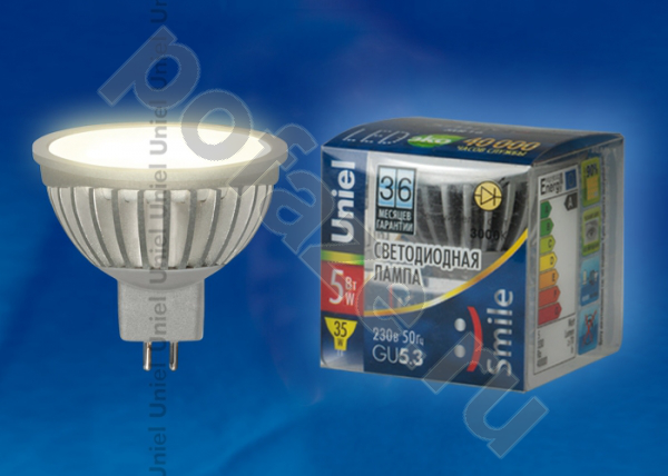 Лампа светодиодная LED с отражателем Uniel d50мм GU5.3 5Вт 110гр. 220-230В