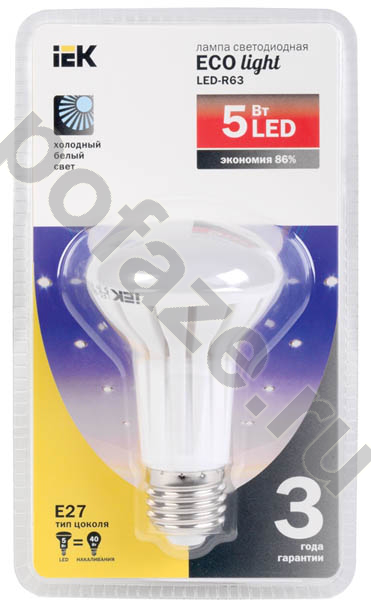 Лампа светодиодная LED с отражателем IEK d62мм E27 5Вт 230В 4000К