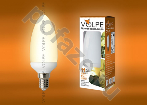 Лампа энергосберегающая Volpe d38мм E14 11Вт 220-240В 2700К