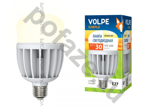 Лампа светодиодная LED Volpe d80мм E27 30Вт 160гр. 220-230В