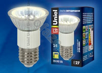 Лампа светодиодная LED с отражателем Uniel d50мм E27 1.2Вт 110гр. 220-230В