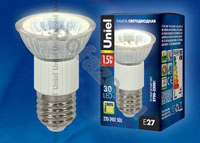 Лампа светодиодная LED с отражателем Uniel d50мм E27 1.5Вт 110гр. 220-230В