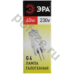 Лампа галогенная капсульная ЭРА d20мм G4 40Вт 230В