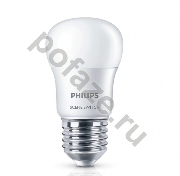 Лампа светодиодная LED каплевидная Philips d4.6мм E27 6.5Вт 220-240В 6500К