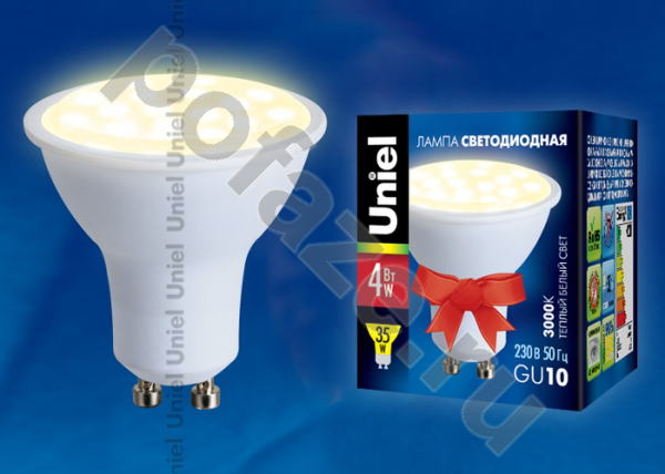 Лампа светодиодная LED с отражателем Uniel d50мм GU10 4Вт 110гр. 220-230В