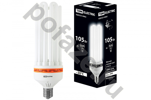Лампа энергосберегающая прямолинейная TDM ELECTRIC d105мм E40 105Вт 40-170В 2700К