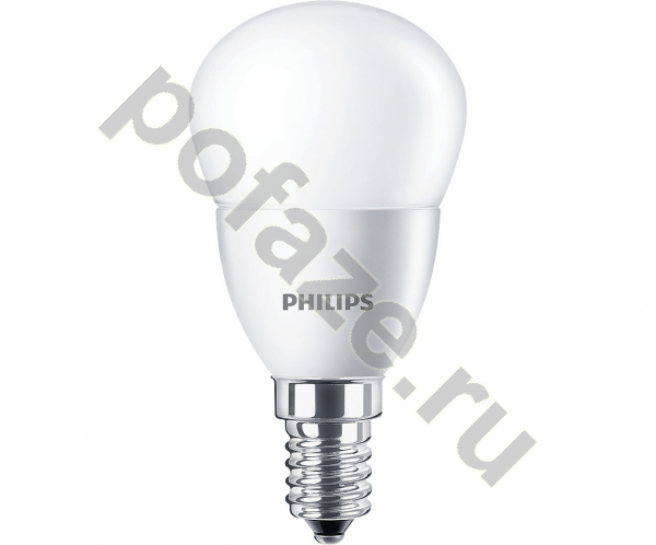 Лампа светодиодная LED грушевидная Philips d45мм E14 3.5Вт 220-240В 4000К