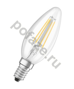 Лампа светодиодная LED свеча Osram E14 4Вт 2700К