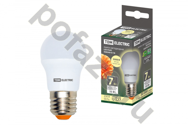 TDM ELECTRIC d45мм E27 7Вт 200гр. 230В 3000К