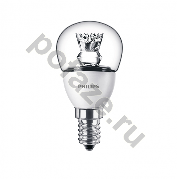 Лампа светодиодная LED шарообразная Philips d45мм E14 5.5Вт 220-240В