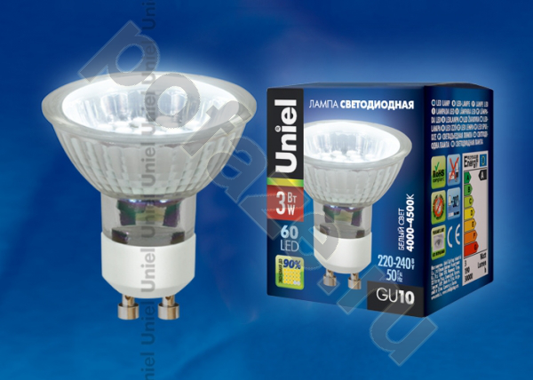 Лампа светодиодная LED с отражателем Uniel GU10 3Вт