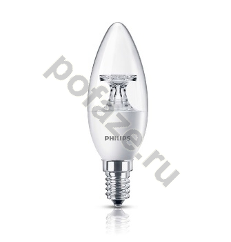 Лампа светодиодная LED свеча Philips d35мм E14 4Вт 220-240В 2700К