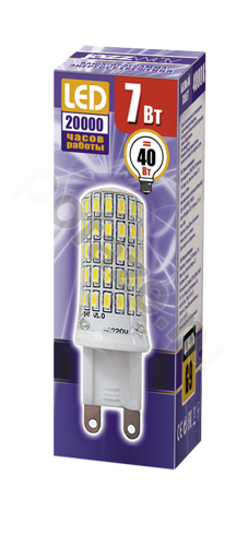 Лампа светодиодная LED капсульная Jazzway d16мм G9 7Вт 360гр. 230В