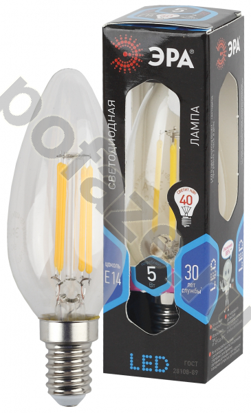 Лампа светодиодная LED свеча ЭРА d35мм E14 5Вт 270гр. 170-265В 4000К
