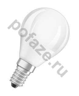 Лампа светодиодная LED шарообразная Osram d45мм E14 5.3Вт 220-230В 2700К