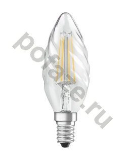 Лампа светодиодная LED свеча витая Osram d35мм E14 4Вт 300гр. 220-240В