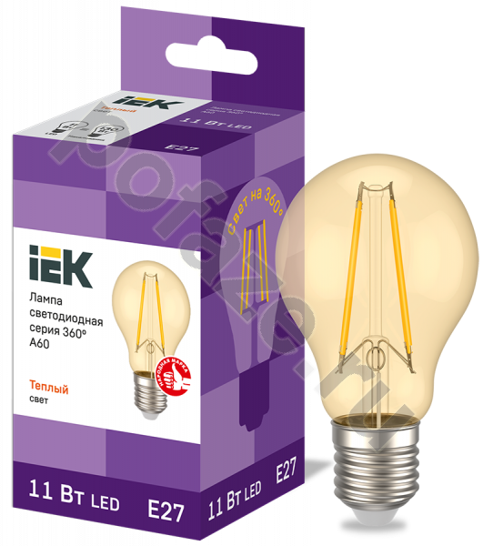 Лампа светодиодная LED грушевидная IEK d60мм E27 11Вт 230В 2700К