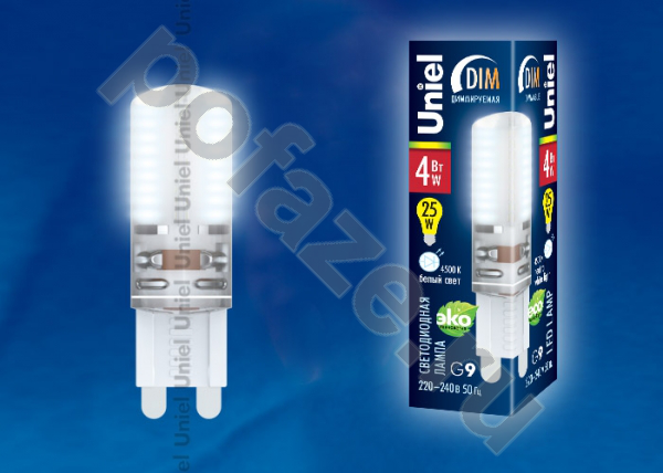 Лампа светодиодная LED капсульная Uniel d16мм G9 4Вт 360гр. 220-230В