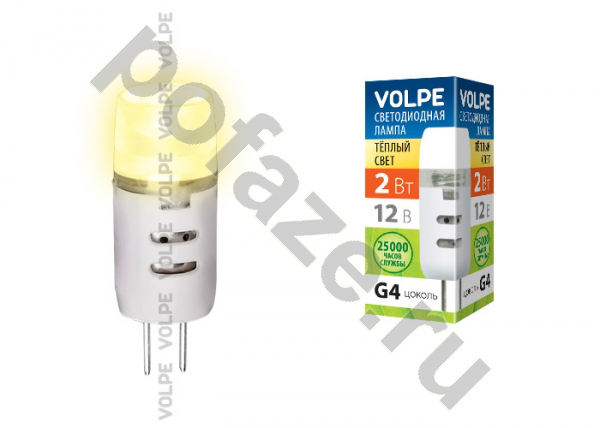 Лампа светодиодная LED капсульная Volpe d11мм G4 2Вт 360гр. 12В