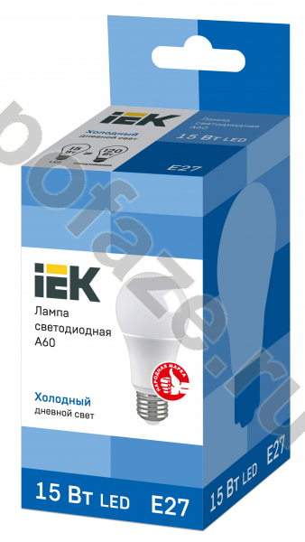 Лампа светодиодная LED грушевидная IEK d60мм E27 15Вт 230В 6500К