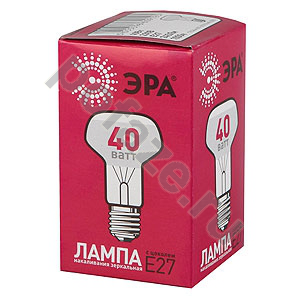 Лампа накаливания с отражателем ЭРА d63мм E27 40Вт 270гр. 230В