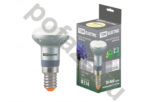 Лампа светодиодная LED с отражателем TDM ELECTRIC d39мм E14 4Вт 30-220В 3000К