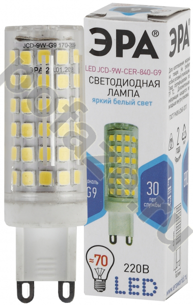Лампа светодиодная LED капсульная ЭРА d16мм G9 9Вт 240гр. 170-265В 4000К