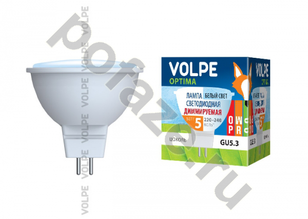 Лампа светодиодная LED с отражателем Volpe d50мм GU5.3 5Вт 110гр. 220-240В