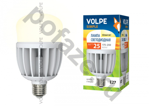 Лампа светодиодная LED Volpe d80мм E27 25Вт 160гр. 220-230В