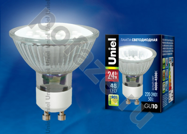 Лампа светодиодная LED с отражателем Uniel GU10 2.4Вт