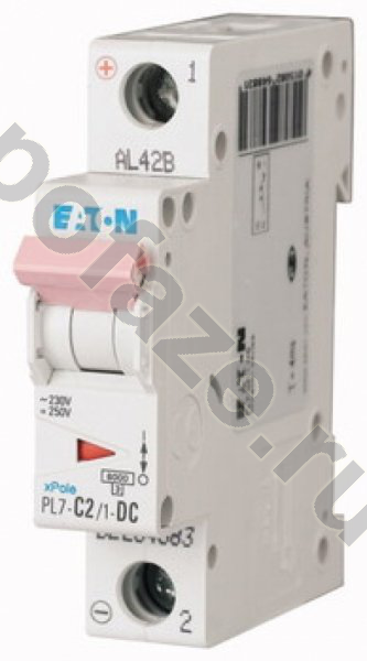 Автоматический выключатель EATON 1П 2А (C) 6кА (DC)
