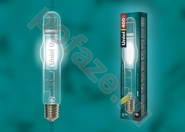 Лампа металлогалогенная трубчатая одноцокольная Uniel d46мм E40 400Вт 220-230В