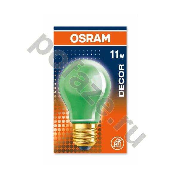 Лампа накаливания грушевидная Osram d55мм E27 11Вт 220-240В