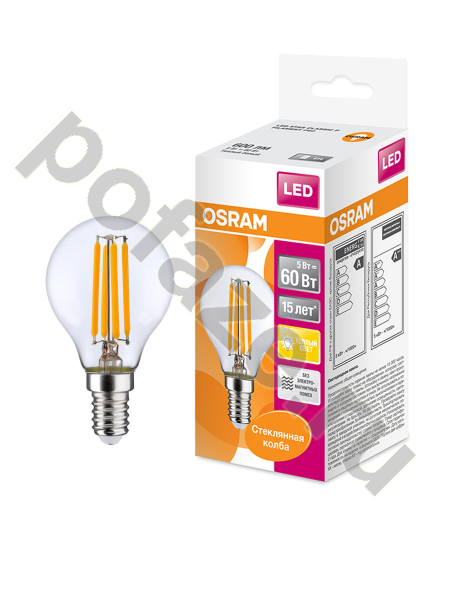 Osram d45мм E14 5Вт 320гр. 220-230В 2700К