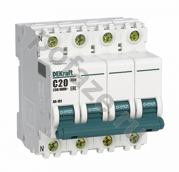 DEKraft ВА-101 3П+Н 25А (D) 4.5кА