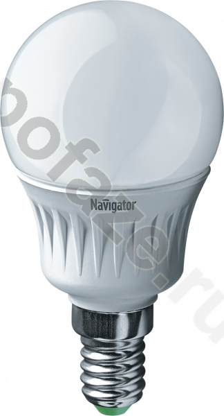 Лампа светодиодная LED шарообразная Navigator d45мм E14 5Вт 230гр. 220-240В 4000К