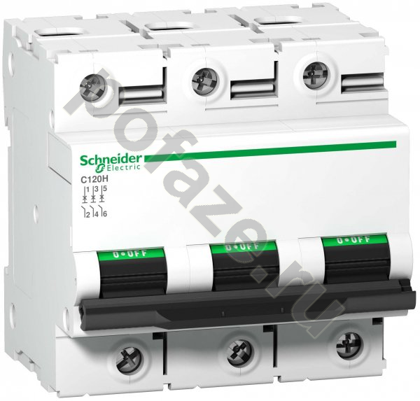 Автоматический выключатель Schneider Electric Acti 9 C120H 3П 63А (B) 15кА