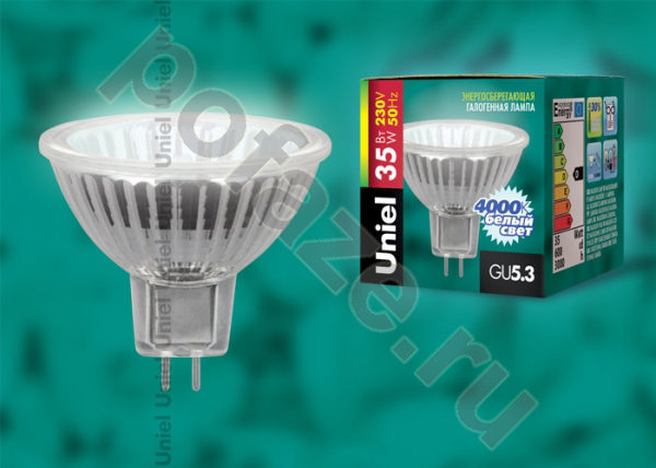 Лампа галогенная с отражателем Uniel d50мм GU5.3 35Вт 40гр. 220-230В