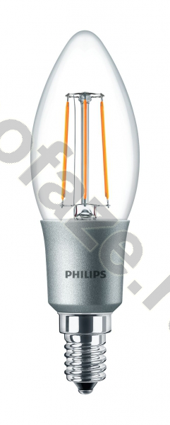 Лампа светодиодная LED свеча Philips d38мм E14 4.5Вт 220-240В 2700К