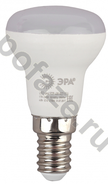 Лампа светодиодная LED с отражателем ЭРА d39мм E14 4Вт 270гр. 170-265В 2700К