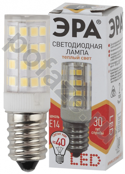 Лампа светодиодная LED капсульная ЭРА d16мм E14 5Вт 270гр. 170-265В 2700К